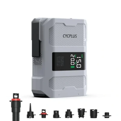 Image de CYCPLUS 20PSI Rechargeable Pompe pour Paddleboard Gonflage Intelligent, déflation Automatique, arrêt Double Affichage LED. Adaptée au Paddleboard, Bateau Gonflable, Tente et Matelas