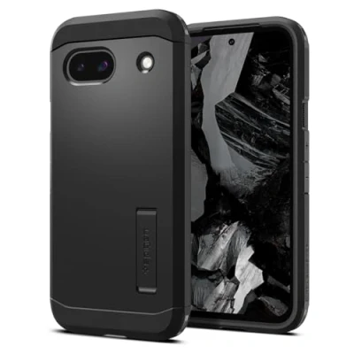 Image de Spigen Tough Armor Coque Compatible avec Google Pixel 8a [Support Solide] Noir