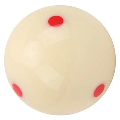 Image de VGEBY Point Spot Cue, 57,2 mm Dot Practice Cue Ball Pool Ballon d&#039;entraînement Standard(Point Rouge)