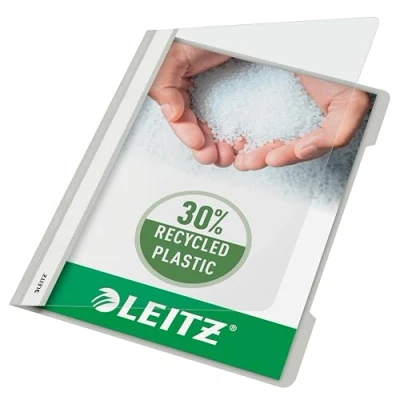 Image de Leitz Standard Plastic rangées Grey A4 PVC (25) Report Coque Covers (Grey, PVC, A4, 233 mm, 310 mm)