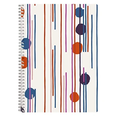 Image de Clairefontaine 115789C Un Cahier à Spirale Motifs Géométriques A4 21x29,7 cm 100 Pages Petits Carreaux 90g Collection Punchy Line 4 visuels, livraison aléatoire