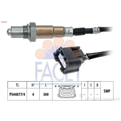 Image de FACET 10.8200 Sonde lambda Made in Italy OE Equivalent chauffé, planaire, Filetage prégraissé 4 NISSAN: MICRA