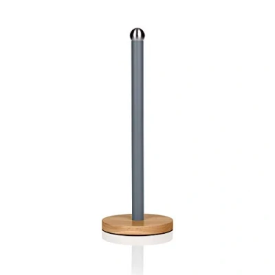 Image de Swan Nordic Scandi Porte essuie Tout avec Base en Bois antidérapant, Vert pin, Acier, Ardoise, Gris, Peut contenir 1 Papier