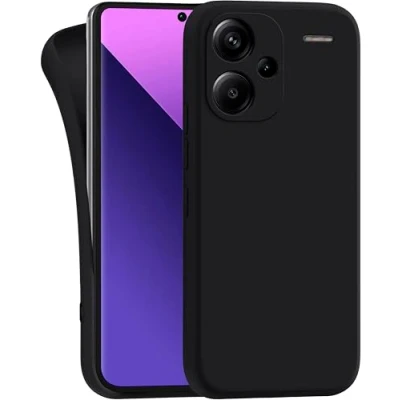 Image de MyGadget Coque pour Xiaomi Redmi Note 13 Pro Plus 5G Case Silicone Souple &amp; Soft Cover TPU Protection Extra Fine Légère Étui Coloré Anti Choc et Rayures Noir