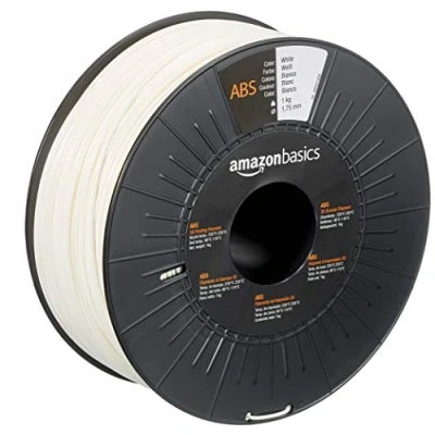 Image de Amazon Basics Filament ABS pour imprimante 3D 1.75 mm Blanc Bobine 1 kg
