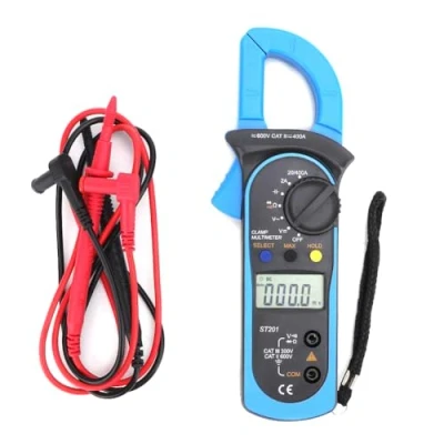 Image de Multimètre À Pince Numérique, Courant Alternatif 400A Tension Ac &amp; Dc 600V Lcd Ampèremétrique 4000 Points Trms Testeur de Diode, pour Capacité, Continuité, Résistance, Fréquence(Blue)