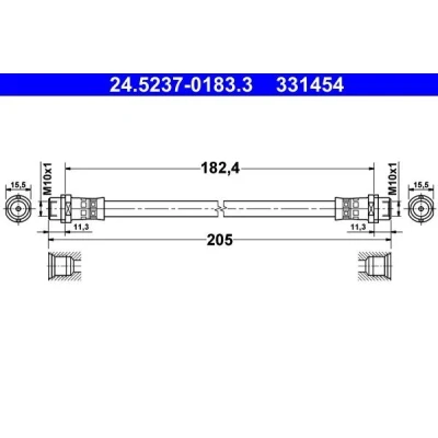 Image de Flexible de frein ATE 24.5237 0183.3