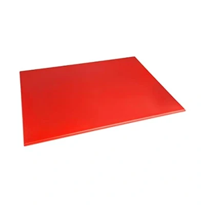 Image de Hygiplas Planche à découper haute densité, Code couleur rouge, Préparation des produits base de viande crue, Taille : 12 (H) x 600 (L) 450 mm, en PEHD, J011