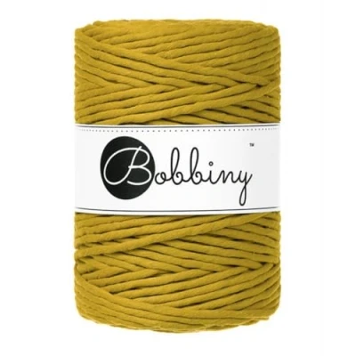 Image de Bobbiny Cordon macramé simple épaisseur XXL 5 mm (jaune épicé) 100 m