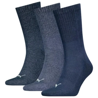 Image de PUMA Cushioned Crew Sock, Bleu Marine, 39/42 EU (Lot de 3) Mixte