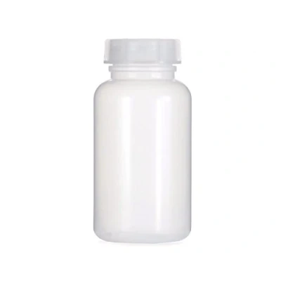Image de 1 flacons à col large de 500 ml en PEPD avec fermeture vis, produits chimiques vides, bidons laboratoire couvercle comme récipient stockage pour laboratoire, cuisine ou loisirs
