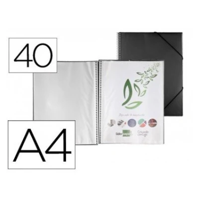 Image de liderpapel ec32 fichier Vitrine avec spirale, A4, Couleur Noir