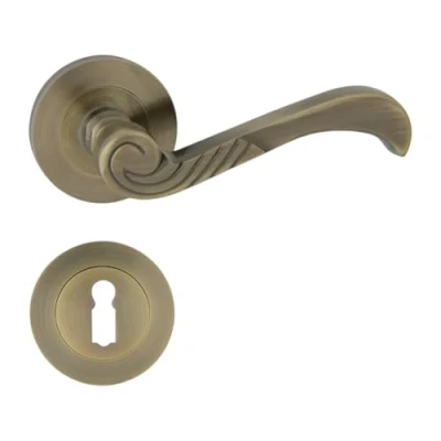 Image de Domino Poignée de porte casablanka CD R M3 laiton BB serrure à garnitures [à garnitures]