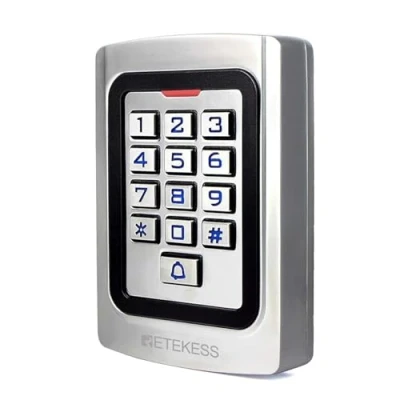 Image de Retekess T AC04 Digicode Clavier à Code Métal IP68 Contrôle d&#039;Accès PIN 125KHz RFID Étanche Rétro Éclairé Wiegand 26 Anti Effraction pour Boutique Appartement Entreprise