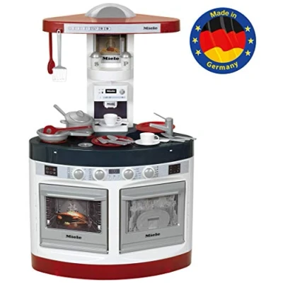 Image de Theo Klein 9254 Miele Cuisine &quot;Triangle&quot; I Se place aisément dans un coin Accessoires pour cuisines enfants Plaque de cuisson et machine à expresso avec bruitage Jouet partir trois ans