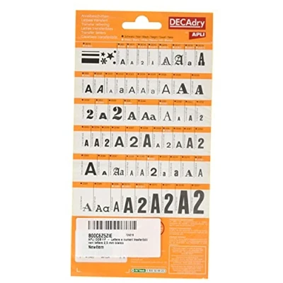 Image de Apli DDB11F Lettres transfert majuscules blanches 2,5 mm 730 caractères