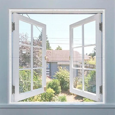 Image de Fenêtre Moustiquaire Filet Lot de 3 rubans 4 rouleaux autocollants Fly Bug Mosquito kit protection 2.0 m x 1.5 blanc