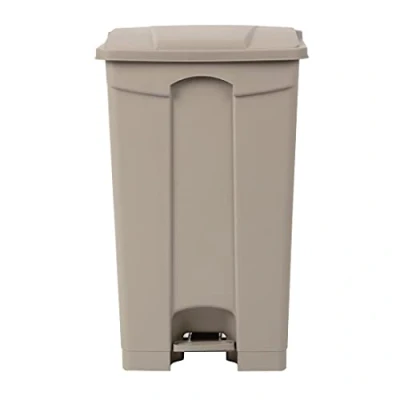 Image de Jantex Poubelle à pédale 87L, Beige, 820(H) x 495(L) 400(P)mm, Polypropylène, GH639