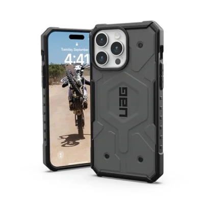 Image de Coque Apple iPhone 15 Pro Max MagSafe Plastique UAG rigide/Coque Étui téléphone Argent Shockproof