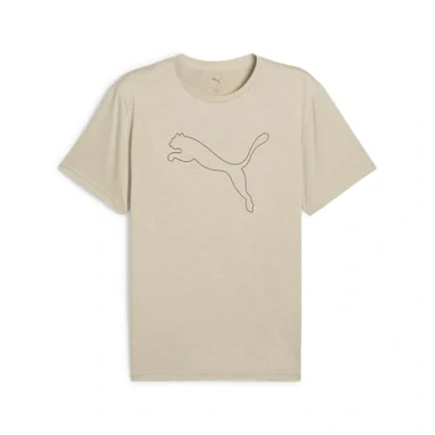 Image de PUMA M TAD Essential Heather Cat Tee (CF Large Cat), T Shirts Mixte, Desert Dust Heather,