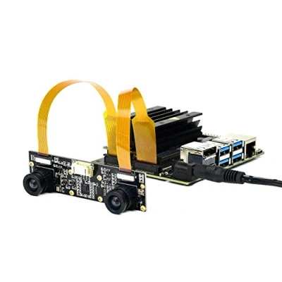 Image de Waveshare IMX219 83 Stereo Camera 8MP Binocular Module Vision Depth Applicable for Jetson Nano Developer Kit B01 Compatible with Raspberry Pi 5 /Pi4/CM4 Expansion Board