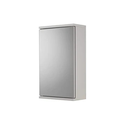Image de Croydex Simplicity Placard d&#039;angle miroir 1 porte A monter soi même Blanc