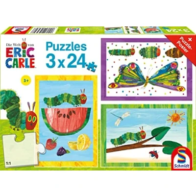 Image de Schmidt Spiele 56430 Petite Chenille impériale, Cocon et Papillon, 3 x 24 pièces Puzzle pour Enfant, coloré