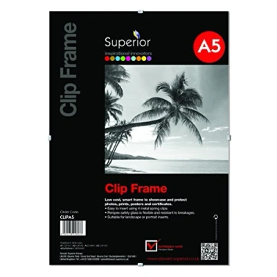 Image de Seco Cadre pour photos et affiches, format paysage ou portrait, verre de sécurité en plexiglas, a5