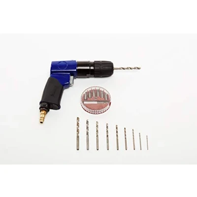 Image de MICHELIN Coffret Perceuse Pneumatique 10 Forets 6 Embouts de Vissage Mandrin Autoserrant Flacon d&#039;Huile Consommation d&#039;Air : 170 l/min Pression d&#039;Utilisation bar