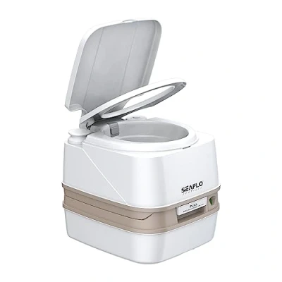 Image de Seaflo LIGHTEU 12L 3.2Gallon Multifonctionnel Injection Portable Toilette RV Camping Caravane Extérieure