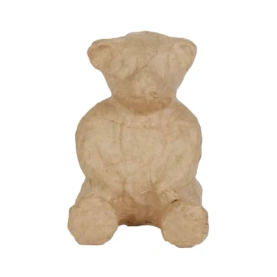 Image de Décopatch AP110Opack Un lot de 5 supports en papier brun pulpé 8x5x7 cm, Ourson