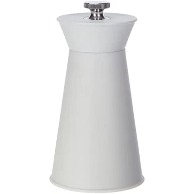 Image de Alessi Ajm10 W Pépé Le Moko Moulin à Sel en Pa avec Pommeau de Réglage Acier Inoxydable 18/10, Blanc