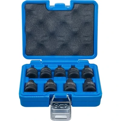 Image de BGS 5487 Douille à embouts choc 12,5 mm (1/2&quot;) denture multiple intérieure (pour XZN) M4 M16 9 pièces