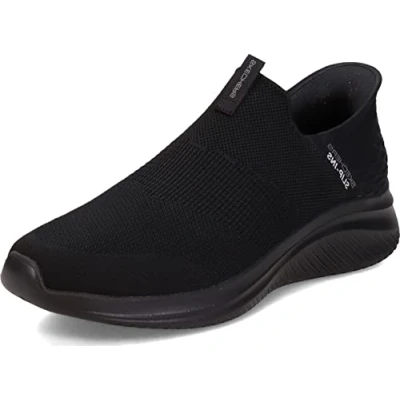 Image de Skechers Homme Ultra Flex 3.0 Smooth Step Basket, Black Knit/Trim, 39.5 EU