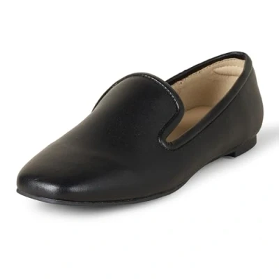 Image de Amazon Essentials Mocassin Souple Minimaliste Femme, Noir Faux Cuir, 39 EU