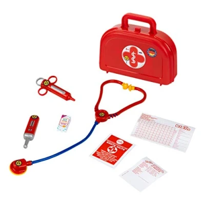 Image de Theo Klein 4420 mallette docteur,Avec stéthoscope,seringue,thermomètre et beaucoup plus encore,Robuste à poignée ergonomique,Dimensions 21cm x 6,3cm x17cm,Jouet pour enfants partir de 3 ans
