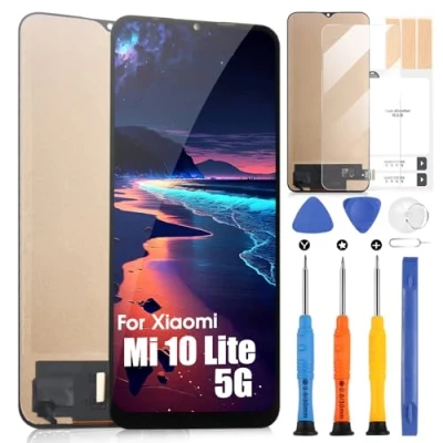 Image de Écran pour Xiaomi Mi 10 Lite 5G LCD Display M2002J9G M2002J9S 6,57&quot; Ecran Tactile Digitizer Full Assemblage avec Réparation Kit (Pas 10T 5G)