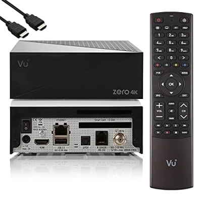 Image de VU Zero 4K récepteur Satellite UHD HDR, Tuner DVB S2X, Intelligent E2 Linux, Youtube, CI + Lecteur de Carte, multimédia, médiathèque HbbTV, USB,+ EasyMouse HDMI