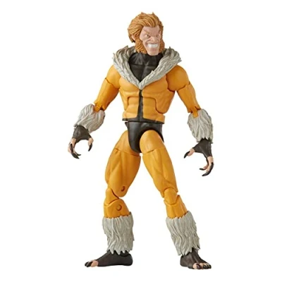 Image de Marvel Hasbro Legends Series X Men, Figurine de Collection Sabretooth 15 cm avec 3 pièces Build a Figure