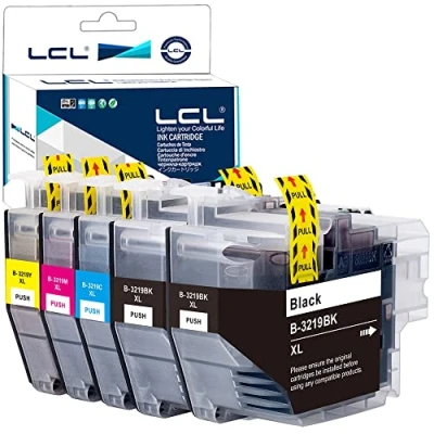 Image de LCL LC3217 LC3219XL Cartouche d&#039;encre Compatible pour Brother LC3219XLBK LC3219XLC LC3219XLM LC3219XLY MFC J5330DW J5335DW J5730DW J5930DW J6530DW J6930DW(5 Pack)