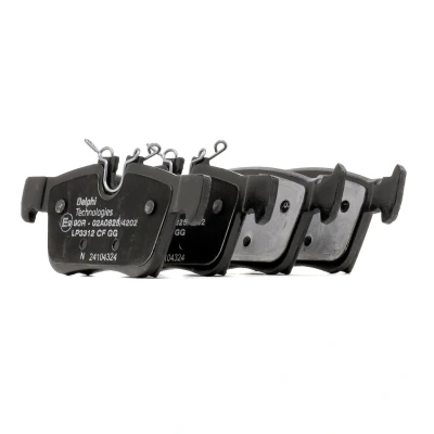 Image de DELPHI LP3312 Jeu de plaquettes frein préparé pour indicateur d&#039;usure avec tôle anti bruit sans accessoires VOLVO: V60 II, XC60 V90 II Break
