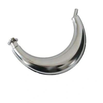 Image de JRL Silencieux D&#039;échappement Chromé pour 49cc 50cc 60cc 66cc 80cc vélo Moteur à essence Kit Motorized Bike