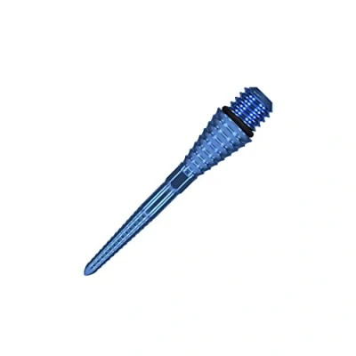 Image de Target Darts Coversion Point Swiss Grooved Bleu 26mm Pointes de Fléchettes Convertir Les Souples en Acier