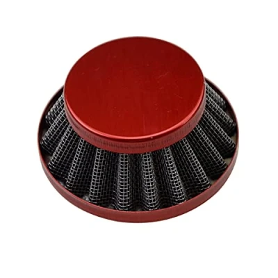 Image de GOOFIT 35mm Rouge Filtre à air Remplacement pour ATV Dirt Bike Go Kart Pit 4 Wheeler Quad Dune Buggy