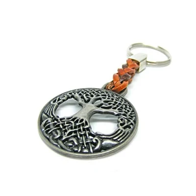Image de Porte clefs Anneau Arbre de Vie en Argent Un Bijou Particulier, Qui Donne la Force. 7cm Plus l&#039;anneau 2,5cm