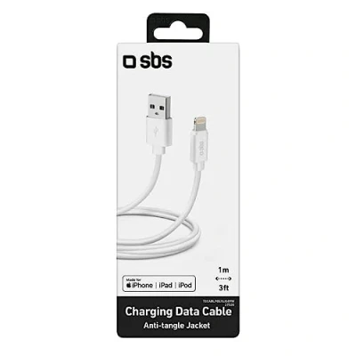 Image de SBS TECABLPOLOLIG89W câble Lightning 1 m Blanc Neuf