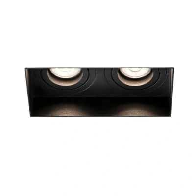 Image de Faro Barcelona 40123 HYDE Lampe encastrable noir carré orientable sans encadrement 2L