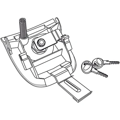 Image de Shad d1b29mar Rechange système de Fermeture Coffre SH29, Argent