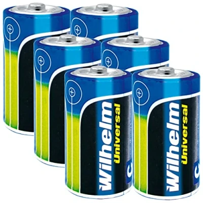 Image de Wilhelm Lot de 6 piles alcalines universelles pour bébé C LR14 1,5 V