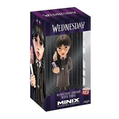 Image de MINIX Wednesday Mercredi Addams avec La Chose #123 Figurine à Collectionner 12cm